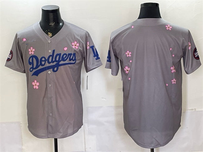 Los Angeles Dodgers Blank Grey RONA 2025 Tokyo Series Limited Stitched Jersey