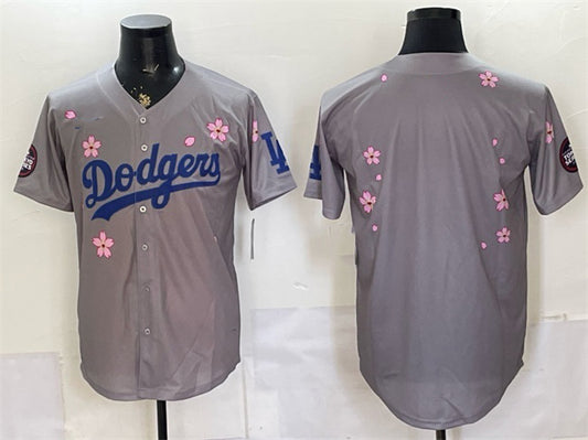 Los Angeles Dodgers Blank Grey RONA 2025 Tokyo Series Limited Stitched Jersey