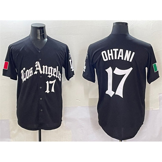 Los Angeles Dodgers #17 Shohei Ohtani Black RONA Mexico 2025 LA Gothic Style With Fernando Patch Vapor Premier Limited Stitched Jersey