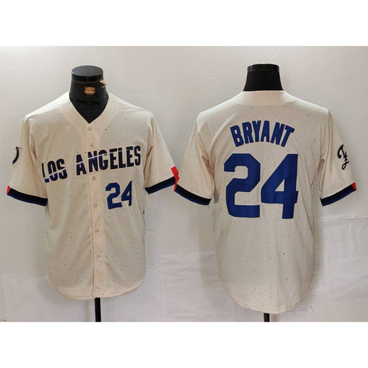 Los Angeles Dodgers #24 Kobe Bryant Number Cream RONA 2024 City Connect Limited Stitched Jerseys