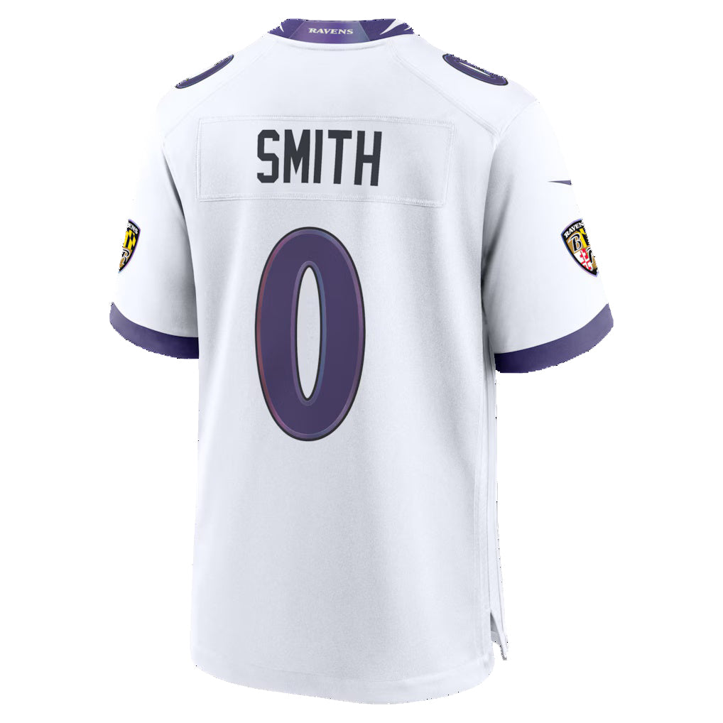 B.Ravens #0 Roquan Smith White RONA Game Jersey