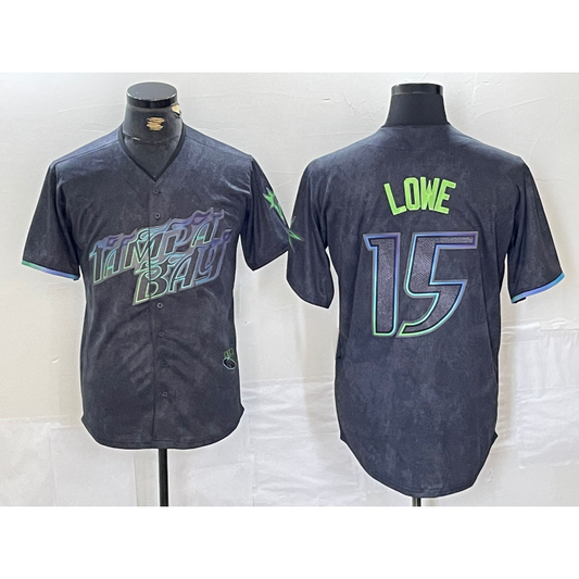 Tampa Bay Rays #15 Josh Lowe Charcoal RONA 2024 City Connect Limited Stitched Jersey