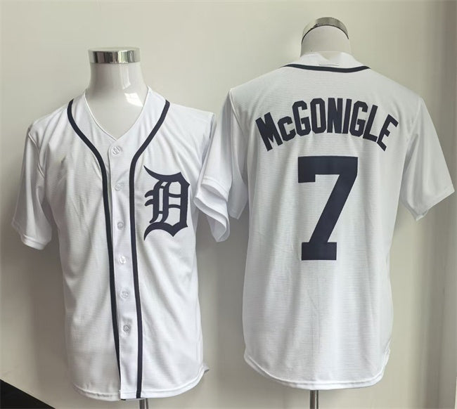 Detroit Tigers #7 Kevin McGonigle White RONA Cool Base Stitched Jersey