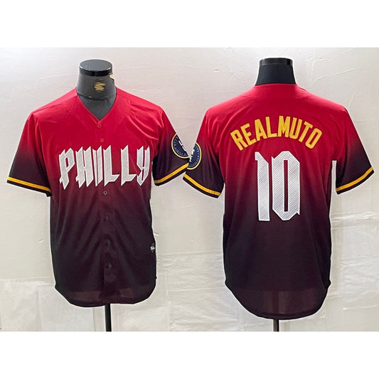 Philadelphia Phillies #10 JT Realmuto Red RONA 2024 City Cool Base Jersey