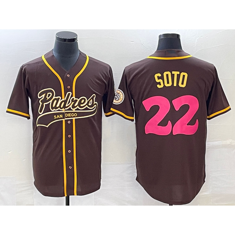 San Diego Padres #22 Juan Soto Brown RONA NEW 2023 City Connect Cool Base Stitched Jersey