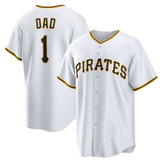 Pittsburgh Pirates #1 Dad Home White RONA Replica Jersey