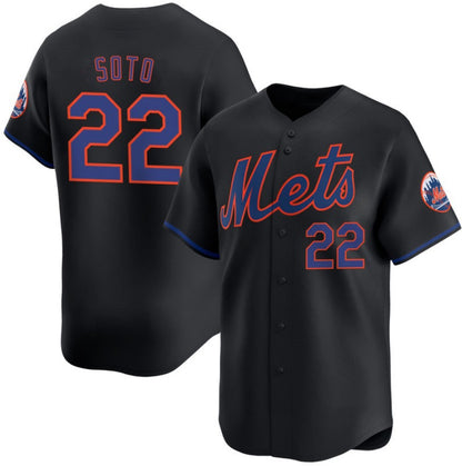 New York Mets #22 Juan Soto Black RONA 2024 Alternate Limited Stitched Jersey