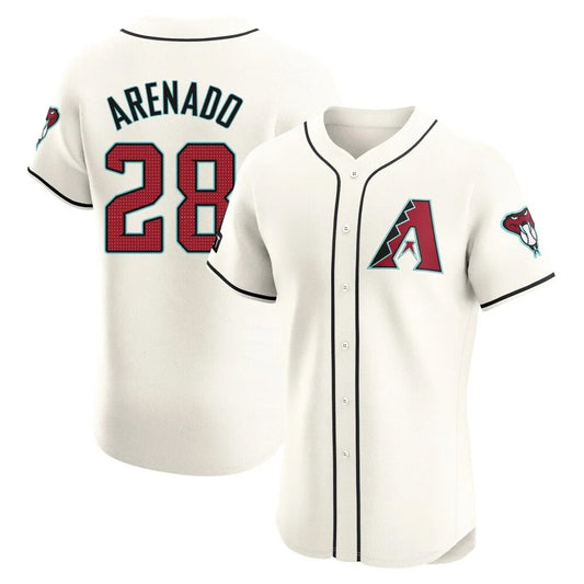Arizona Diamondbacks #28 Nolan Arenado Player Cream RONA Limited Elite Home Game Stitched Jerseys