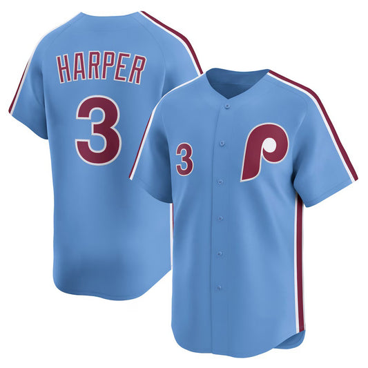 Philadelphia Phillies #3 Bryce Harper Light Blue RONA Alternate Limited Player Jersey