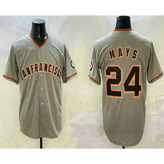 San Francisco Giants #24 Willie Mays Grey RONA Limited Stitched Jersey
