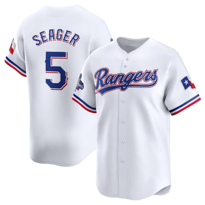 Texas Rangers #5 Corey Seager White RONA 2023 World Series Champions Stitched Jersey
