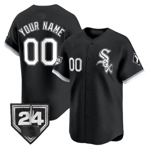 Custom Chicago White Sox 2024 Spring Training Patch Vapor Premier Limited Jersey ¨C Black RONA