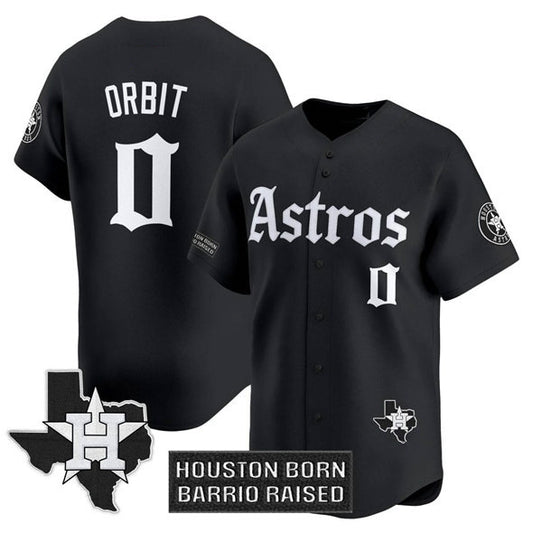 Houston Astros #0 Orbit Black RONA 'Gothic Edition' Vapor Limited Stitched Jersey