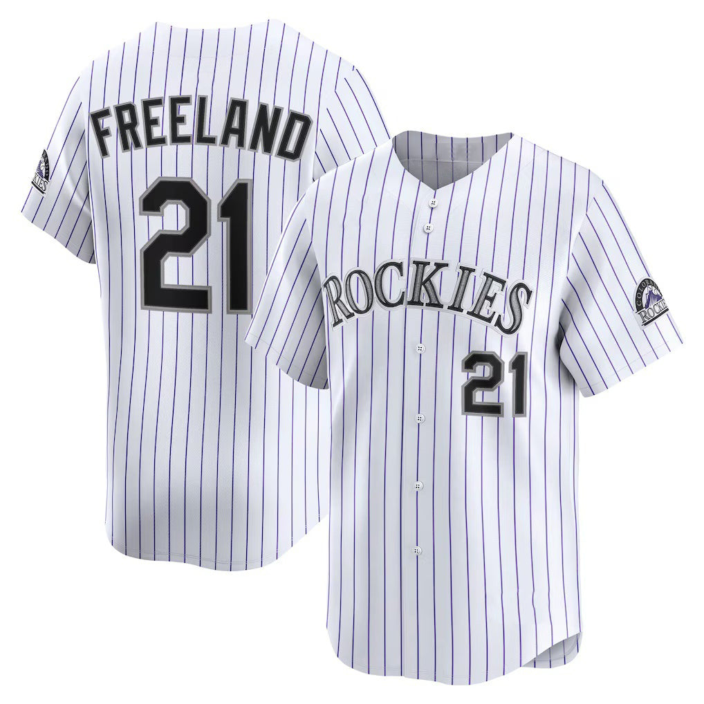 Colorado Rockies #21 Kyle Freeland White RONA Home Limited Player Jersey