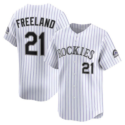 Colorado Rockies #21 Kyle Freeland White RONA Home Limited Player Jersey