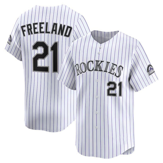 Colorado Rockies #21 Kyle Freeland White RONA Home Limited Player Jersey
