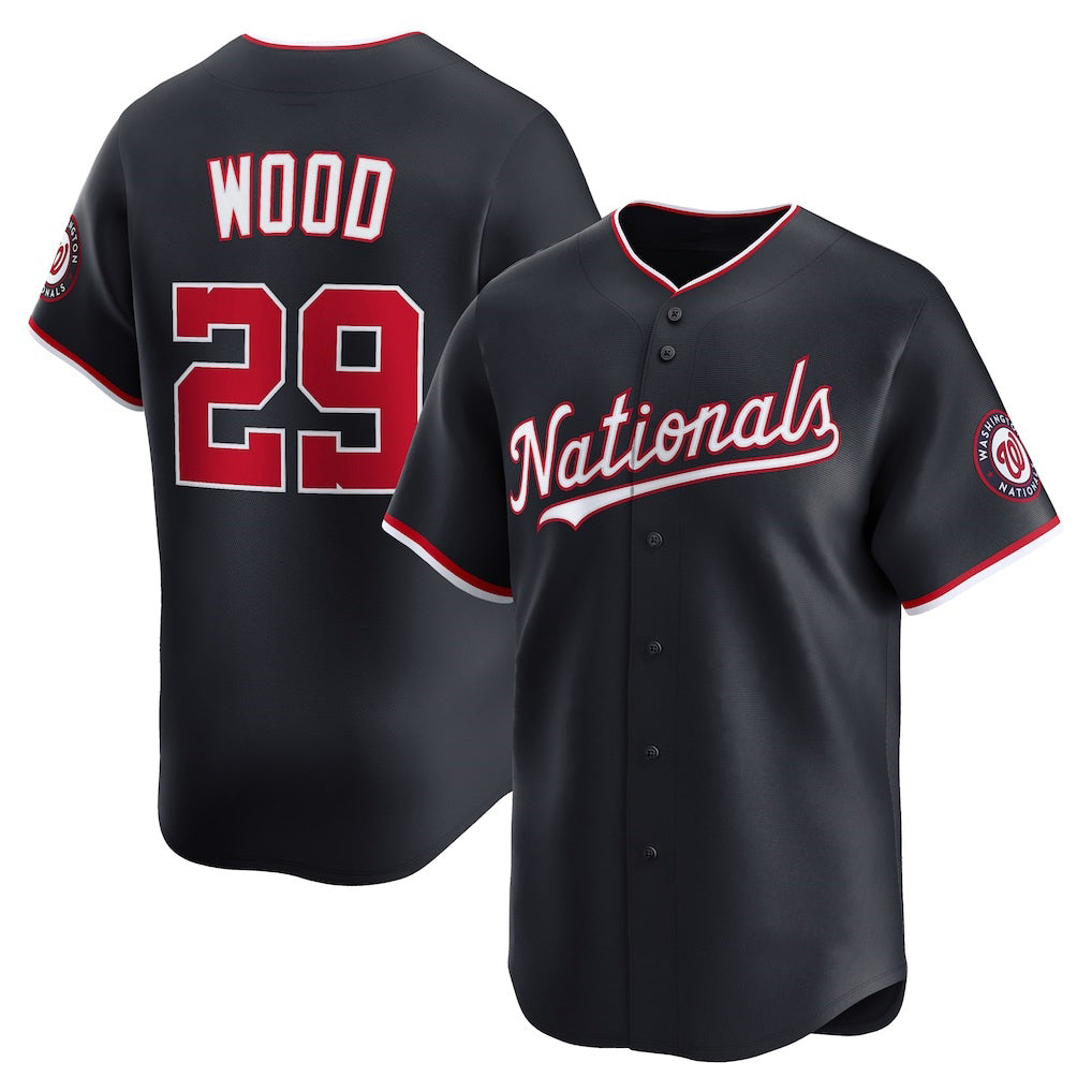 Washington Nationals #29 James Wood Navy RONA Alternate Limited Player Jersey
