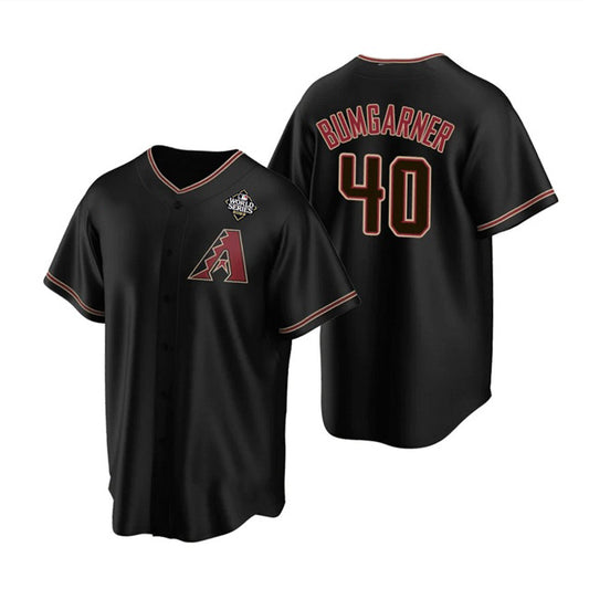 Arizona Diamondbacks #40 Madison Bumgarner Black RONA 2023 World Series Cool Base Stitched Jersey