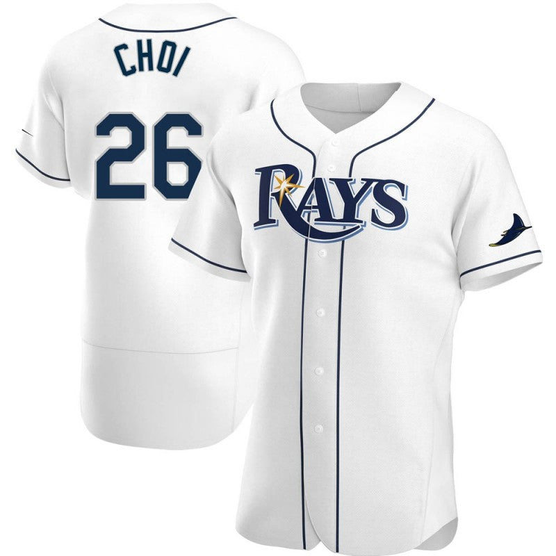 Tampa Bay Rays #26 Ji-Man Choi White RONA Home Jersey