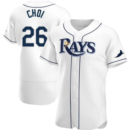 Tampa Bay Rays #26 Ji-Man Choi White RONA Home Jersey