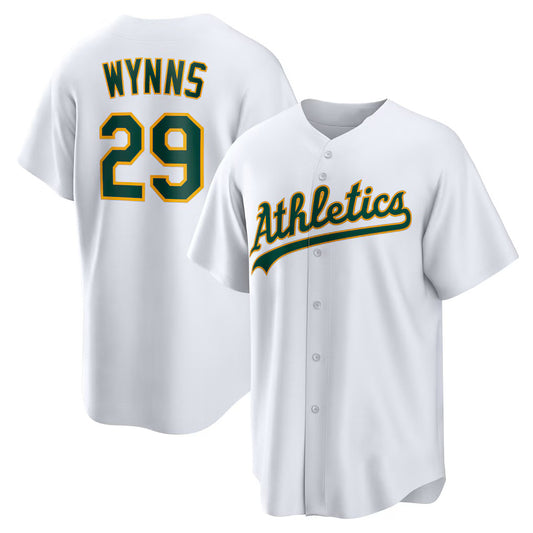 Oakland Athletics #29 Austin Wynns White RONA Home Replica Jersey