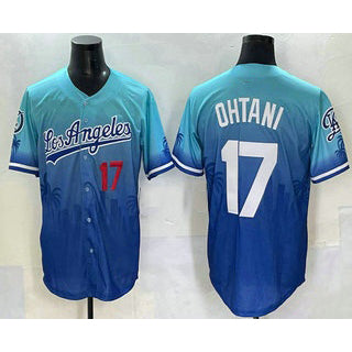 Los Angeles Dodgers #17 Shohei Ohtani Blue RONA 2025 City Connect Limited Stitched Jersey