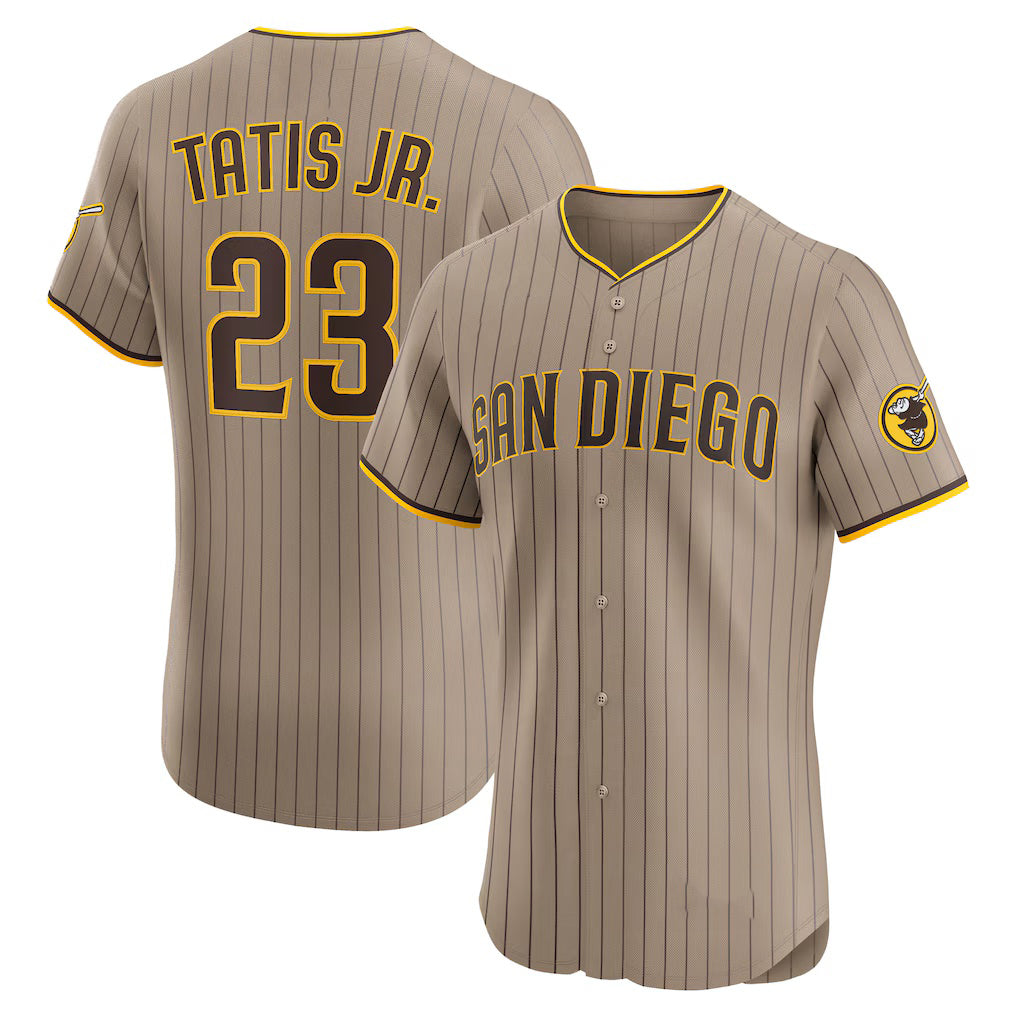 San Diego Padres #23 Fernando Tatis Jr. Khaki RONA Sand Elite Jersey