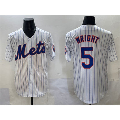 New York Mets #5 David Wright White RONA Stitched Jersey