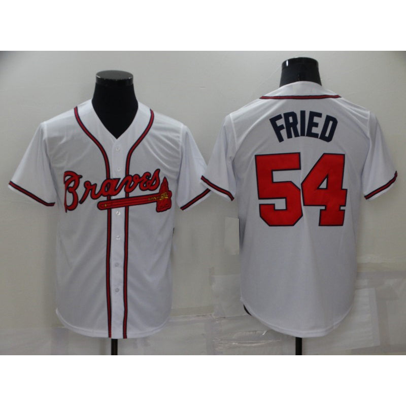 Atlanta Braves #54 Max Fried White RONA Stitched Cool Base Jersey