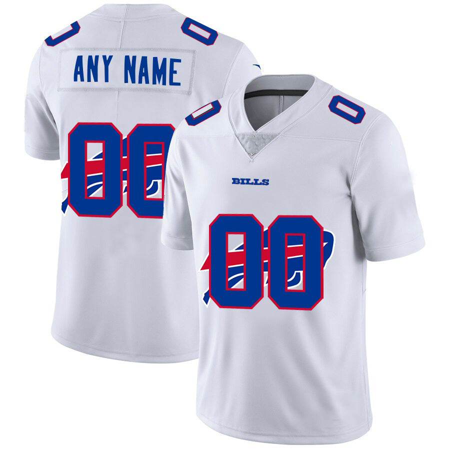 Custom B.Bills White RONA Team Big Logo Vapor Untouchable Limited Jersey