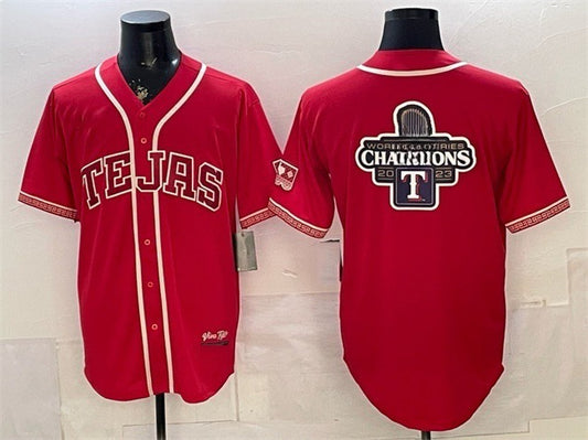 Texas Rangers Team Big Logo Red RONA 2026 City Connect Stadium Stitched Jerseys