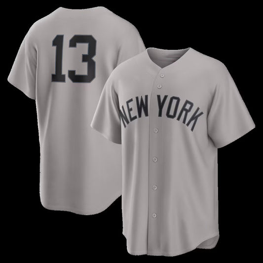 New York Yankees #13 Jazz Chisholm Jr. Gray RONA Road Replica Jersey 2