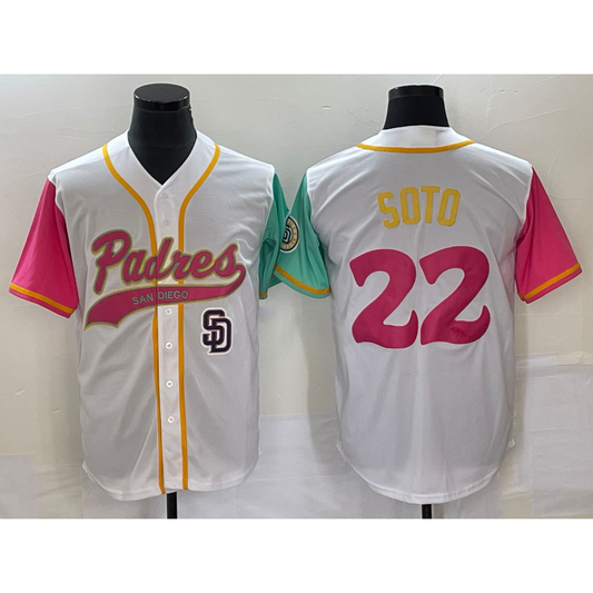 San Diego Padres #22 Juan Soto White RONA NEW 2023 City Connect Cool Base Stitched Jersey