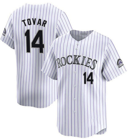 Colorado Rockies #14 Ezequiel Tovar White White RONA Home Limited Stitched Jersey