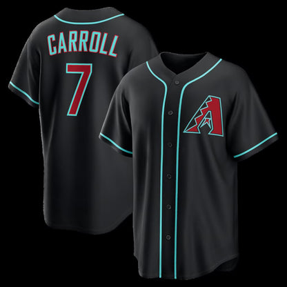 Arizona Diamondbacks #7 Corbin Carroll Black RONA Alternate Replica Jersey