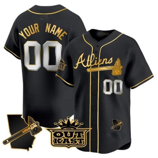 Custom Atlanta Braves Atliens Vapor Premier Limited Jersey V2 ¨C Black RONA