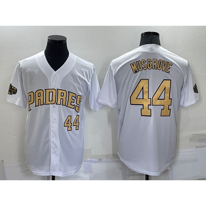 San Diego Padres #44 Joe Musgrove Number White RONA 2022 All Star Stitched Cool Base Jersey