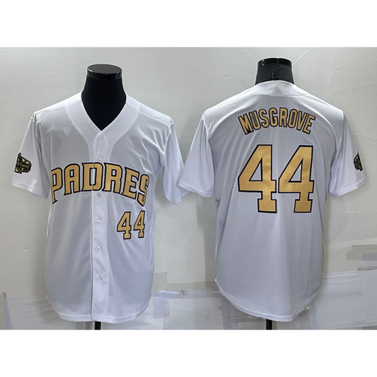 San Diego Padres #44 Joe Musgrove Number White RONA 2022 All Star Stitched Cool Base Jersey