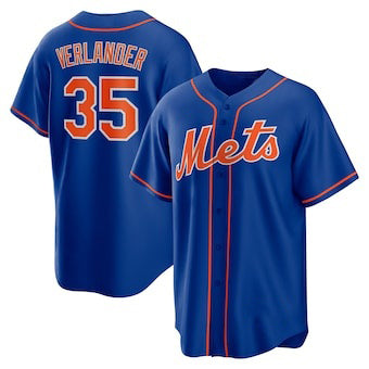 New York Mets #35 Justin Verlander Blue RONA Stitched Cool Base Jersey
