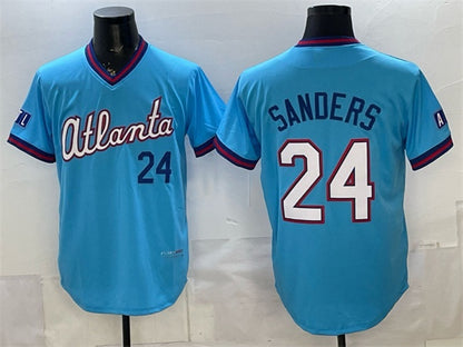 Atlanta Braves #24 Deion Sanders Powder Blue RONA 2026 City Connect Stadium Stitched Jersey