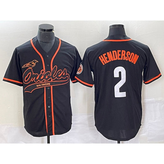 Baltimore Orioles #2 Gunnar Henderson Black RONA Cool Base Stitched Jersey