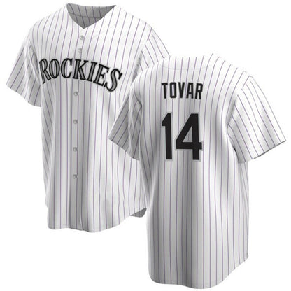 Colorado Rockies #14 Ezequiel Tovar White RONA Cool Base Stitched Jersey