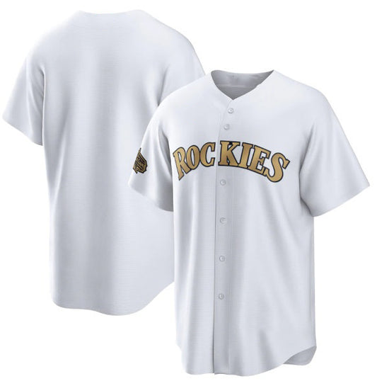 Colorado Rockies Blank White RONA 2022 All-Star Cool Base Stitched Jersey