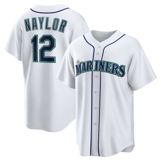 Seattle Mariners #12 Josh Naylor White RONA Home Replica Jersey