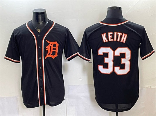 Detroit Tigers #33 Colt Keith 2026 Fashion Replica Black RONA Out Stitched Jersey