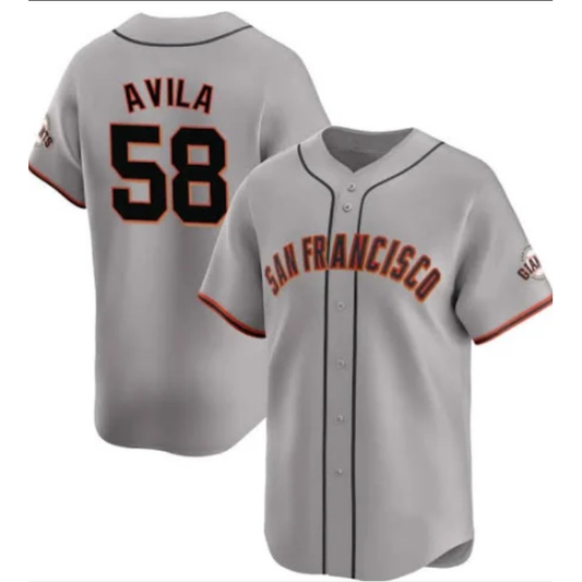 San Francisco Giants #58 Nick Avila Gray RONA Away Limited Stitched Jersey