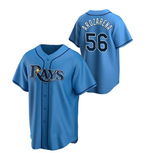 Tampa Bay Rays #56 Randy Arozarena Blue RONA Cool Base Stitched Jersey