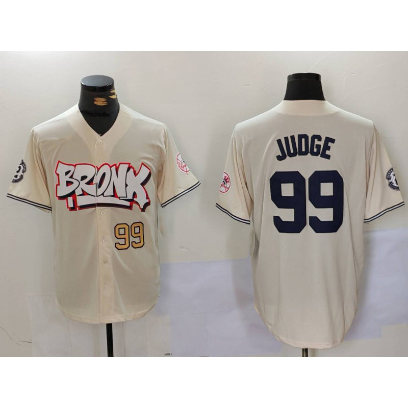 New York Yankees #99 Aaron Judge Cream RONA Limited Stitched Jerseys