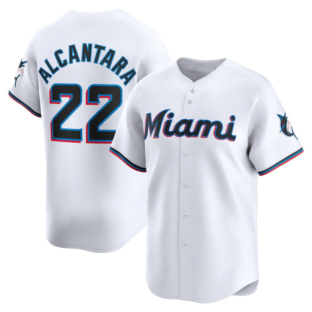 Miami Marlins #22 Sandy Alcantara White RONA Home Limited Player Jersey