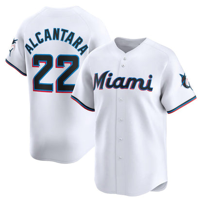 Miami Marlins #22 Sandy Alcantara White RONA Home Limited Player Jersey